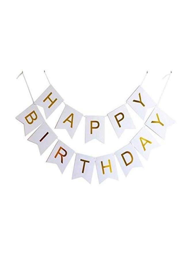 LaVichitra Happy Birthday Card Board Banner for Birthday Celebration of Kids and Adults (White) - Image 3